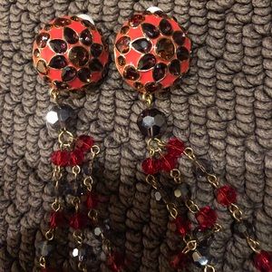 Akkad enamel clip earrings. NWOT